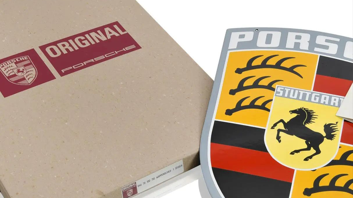 Emailleschild – Porsche Wappen